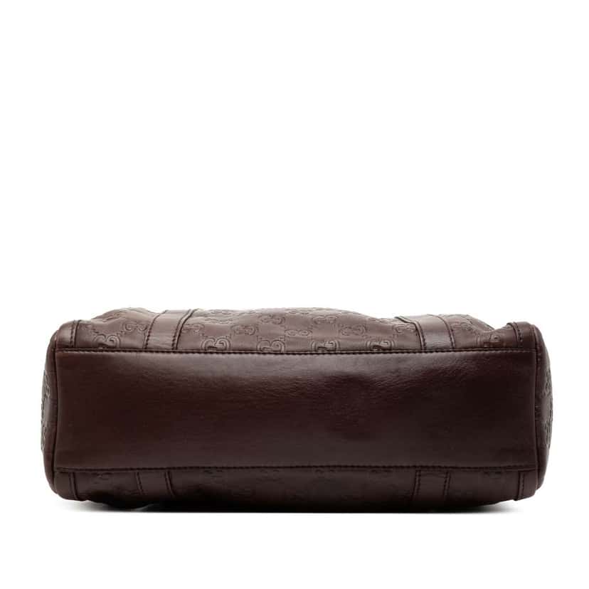 Gucci Guccissima Abbey D Ring Boston Bag Brown Leather Good condition - Inside View