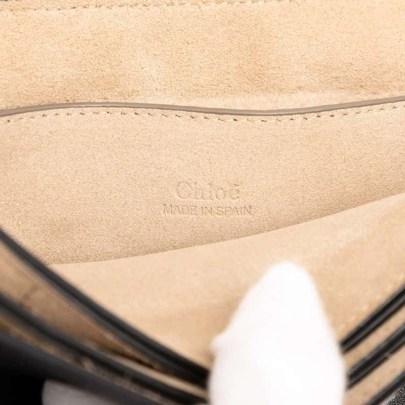 Chloé Small Suede and Calfskin Faye Crossbody Black Leather Good condition - Box View