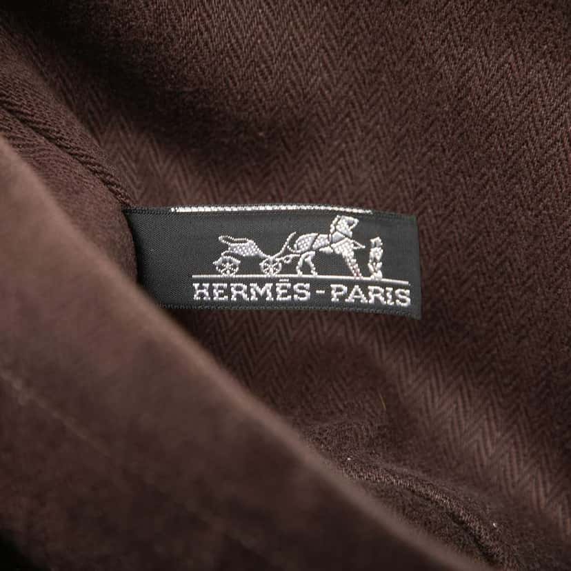Hermès Polyester and Leather Chennai MM Brown Polyester Good condition - Box View