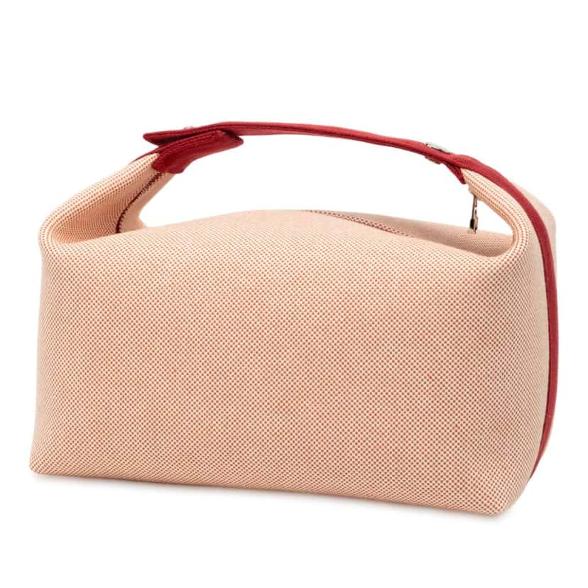 Hermès Large Canvas Bride A Brac Cabriole Case Orange Canvas Good condition - Back View