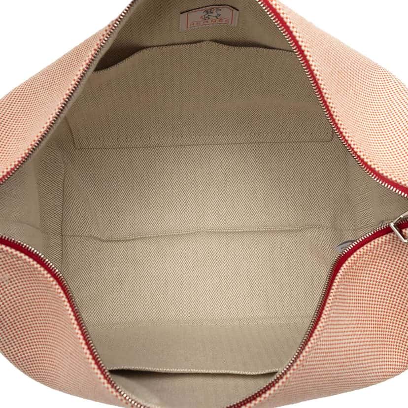 Hermès Large Canvas Bride A Brac Cabriole Case Orange Canvas Good condition - Model View