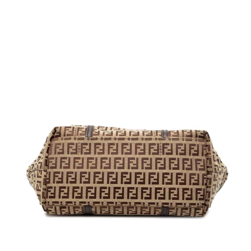 Fendi Mini Zucchino Canvas Superstar Tote Brown Canvas Good condition - Inside View