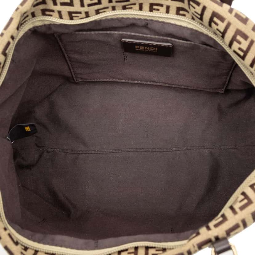 Fendi Mini Zucchino Canvas Superstar Tote Brown Canvas Good condition - Model View