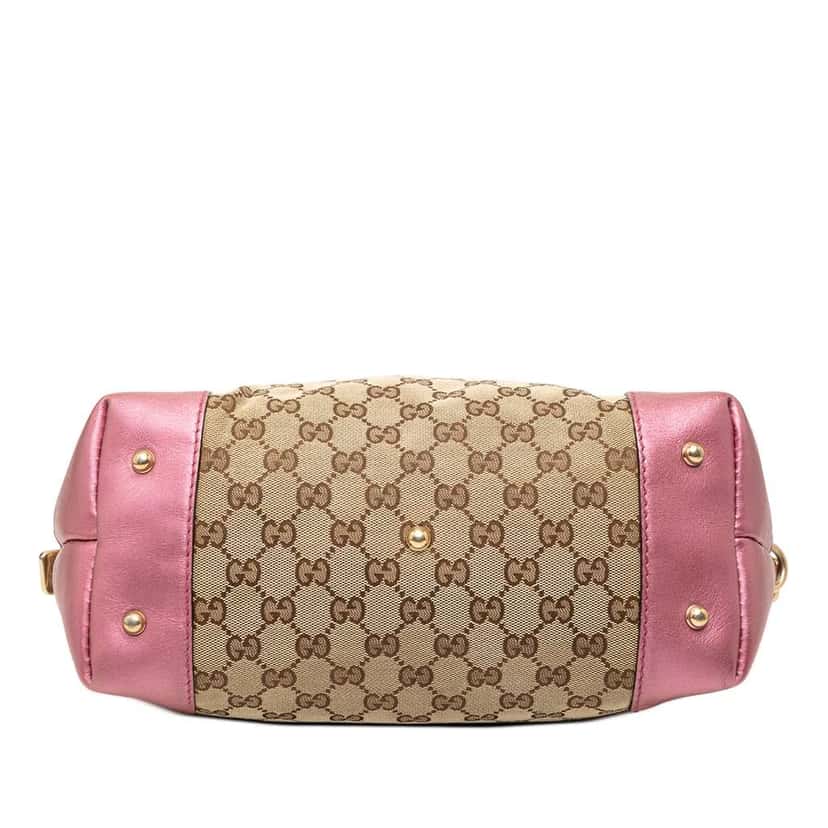 Gucci GG Canvas Heart Bit Satchel Brown Canvas Very good condition - Inside View