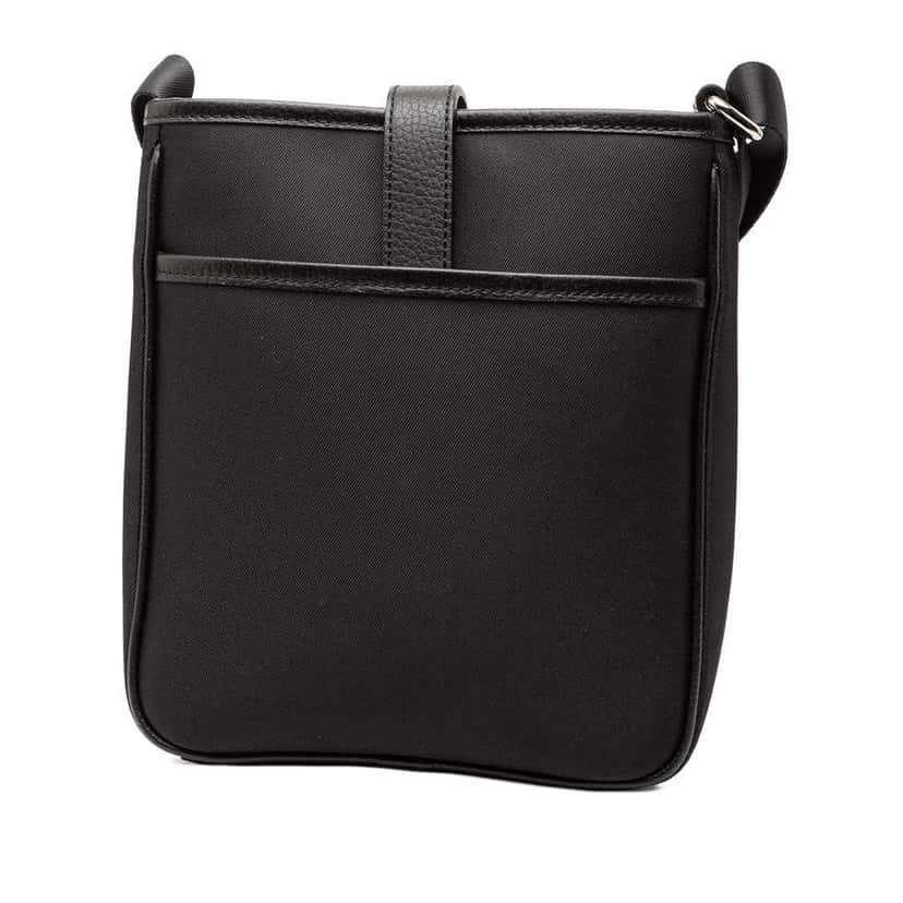 Burberry Nova Check Trimmed Canvas Crossbody Black Very good condition - Back View