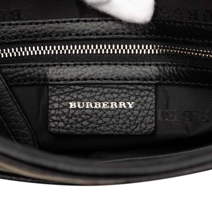 Burberry Nova Check Trimmed Canvas Crossbody Black Very good condition - Box View
