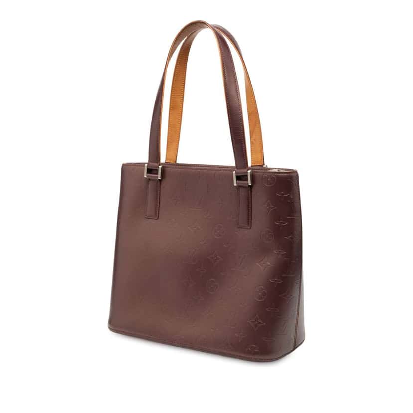 Louis Vuitton Monogram Mat Stockton Red Leather Good condition - Back View