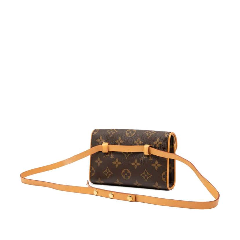 Louis Vuitton Monogram Pochette Florentine Brown Very good condition - Back View