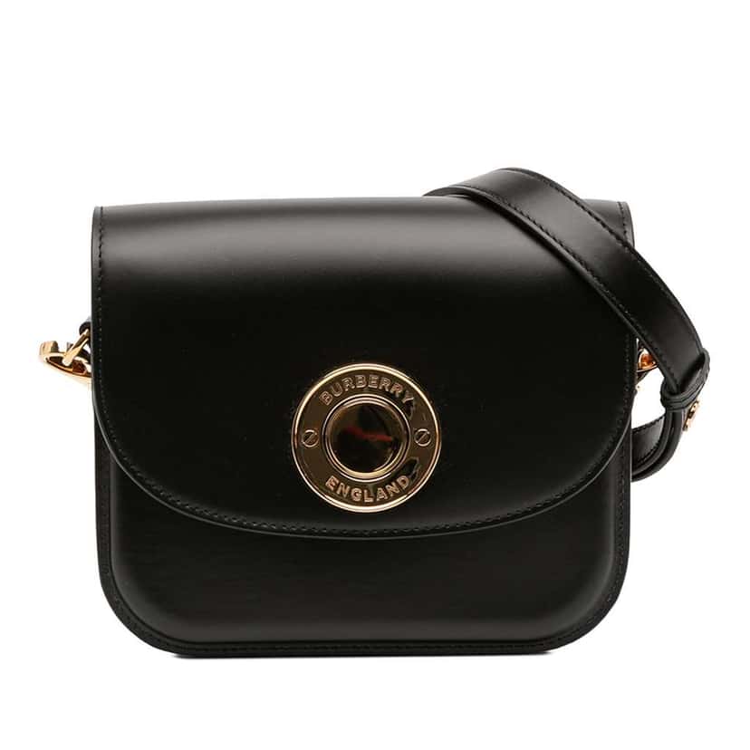 Burberry Small Leather Elizabeth Crossbody Black Leather Very good condition - Front View