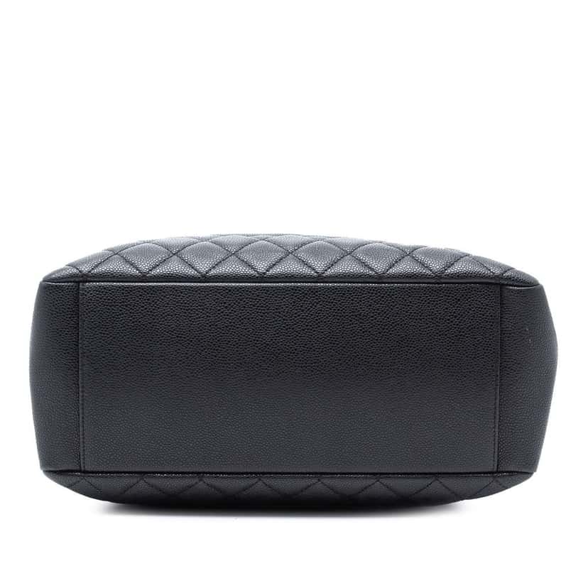 Chanel Caviar Grand Shopping Tote Black Leather Good condition - Inside View