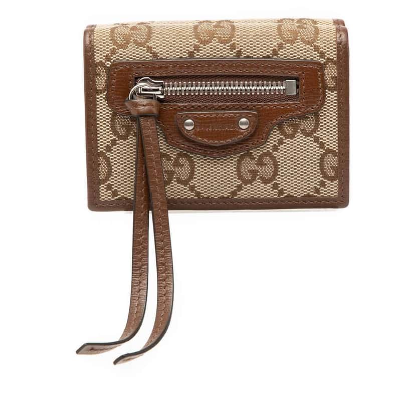 Gucci Balenciaga The Hacker Project GG Canvas Neo Classic Wallet Brown Canvas Very good condition - Front View