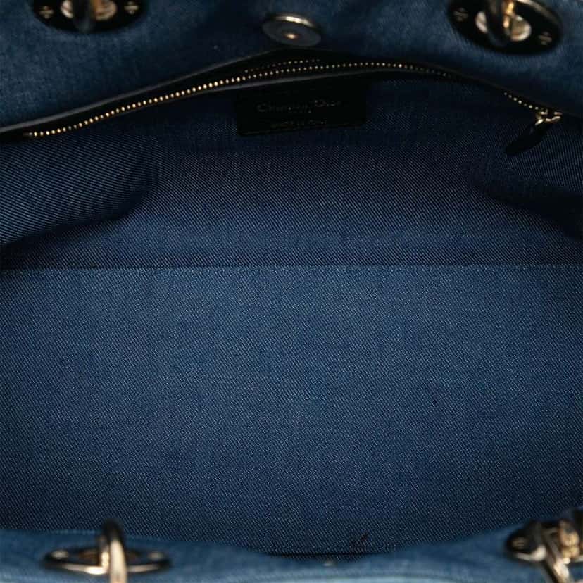 Dior Denim Patch D Light Satchel Blue Denim Very good condition - Model View
