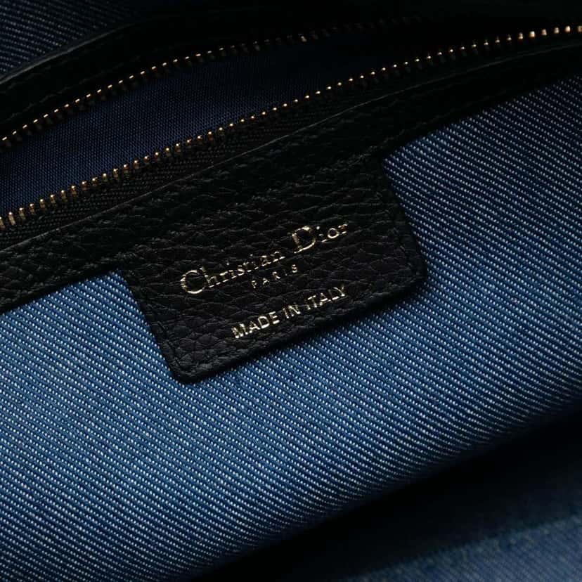 Dior Denim Patch D Light Satchel Blue Denim Very good condition - Box View