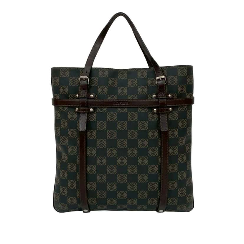 Loewe Anagram Coated Canvas Tote Brown Canvas Good condition - Front View