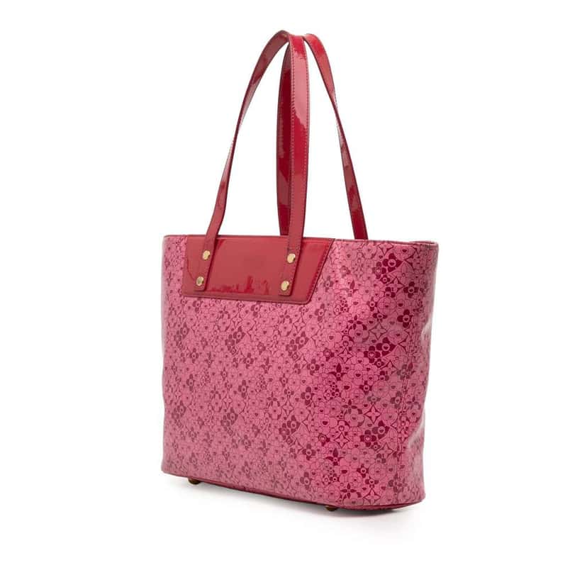 Louis Vuitton Takashi Murakami Coated Canvas Cosmic Blossom Tote PM Pink Canvas Good condition - Back View
