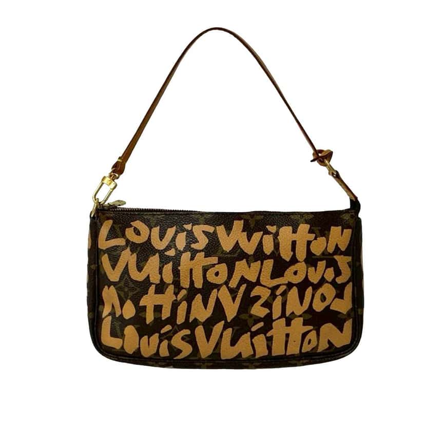 Louis Vuitton Stephen Sprouse Monogram Graffiti Pochette Accessoires Brown Good condition - Back View