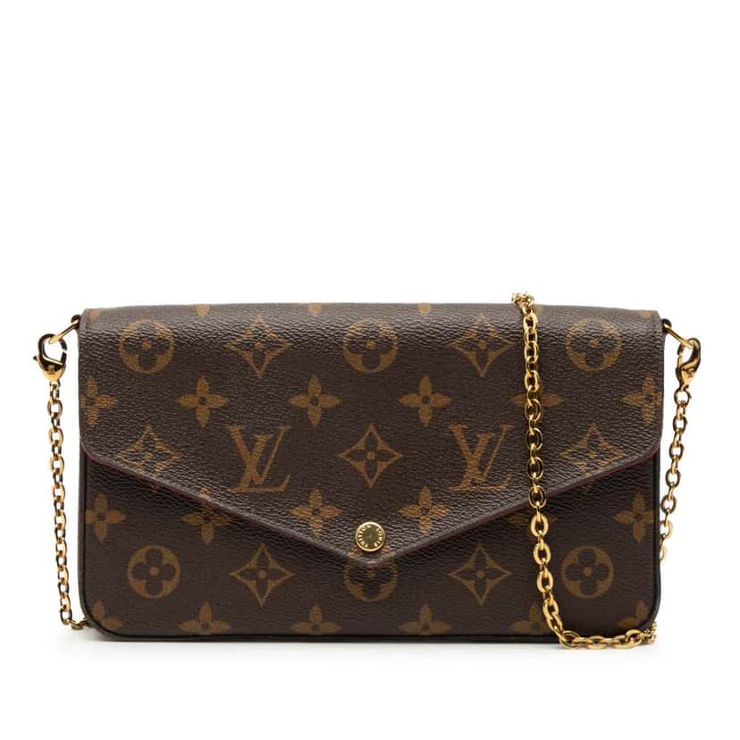 Louis Vuitton Monogram Pochette Felicie Brown Very good condition - Front View