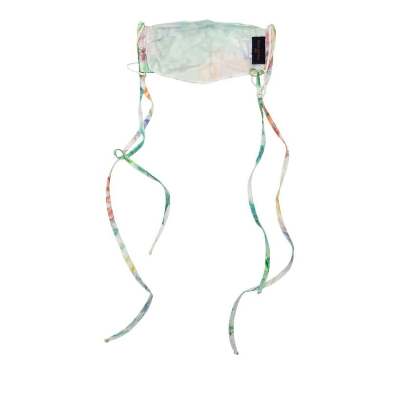 Louis Vuitton Virgil Abloh Monogram Watercolor Bandana and Mask Set White Cotton Never worn - Inside View