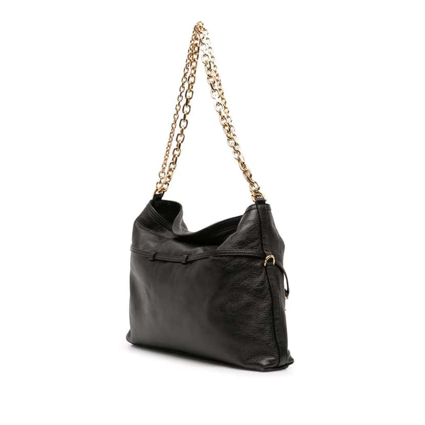 Givenchy Medium Leather Voyou Chain Crossbody Black Leather Good condition - Back View