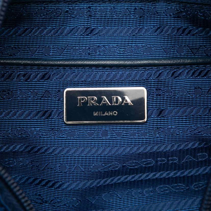Prada Tessuto Satchel Blue Good condition - Box View