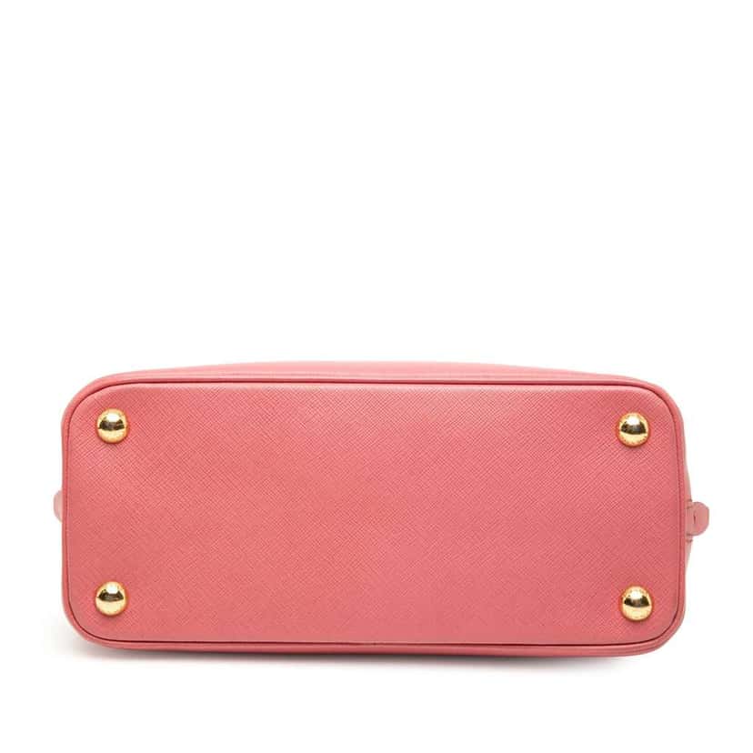 Prada Small Saffiano Lux Promenade Satchel Pink Leather Good condition - Inside View