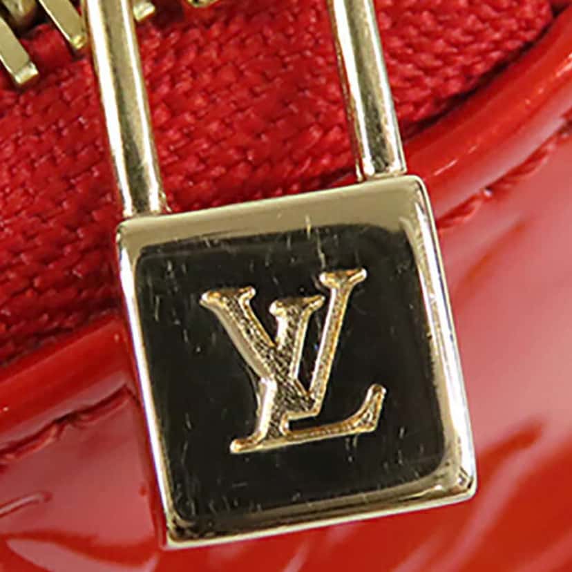 Louis Vuitton Monogram Vernis Pochette Lexington Red Leather Good condition - Box View