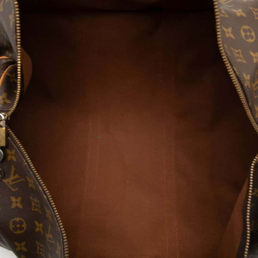 Louis Vuitton Monogram Keepall Bandouliere 60 Brown Fair condition - Model View