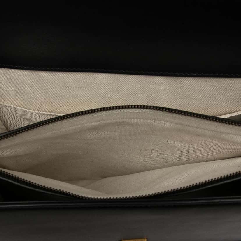 Gucci Large Leather Bamboo Dionysus Web Satchel Black Leather Good condition - Model View