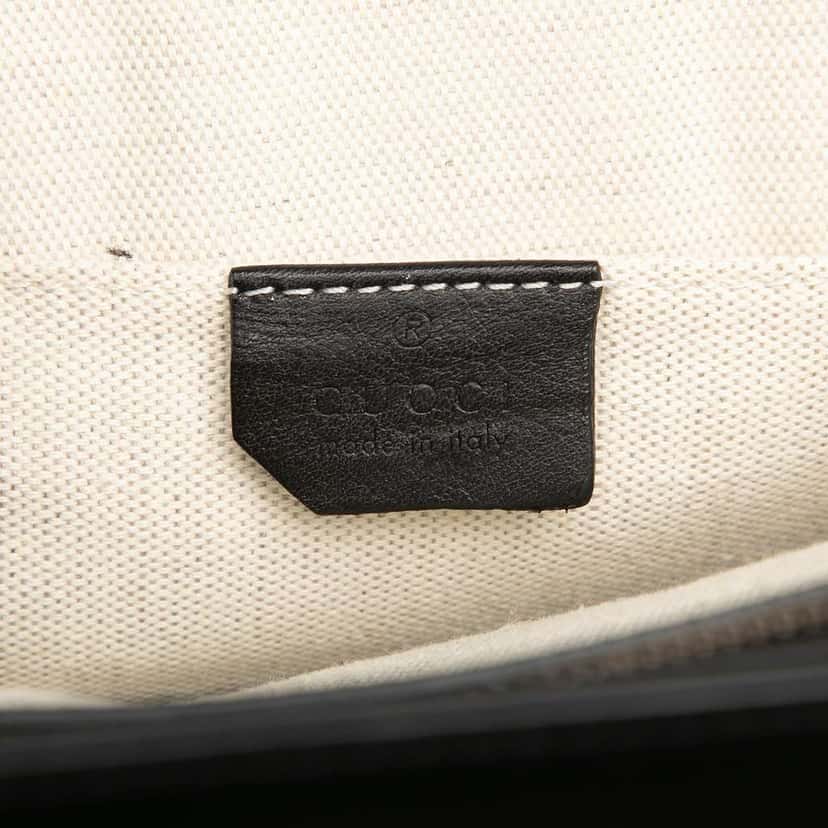 Gucci Large Leather Bamboo Dionysus Web Satchel Black Leather Good condition - Box View