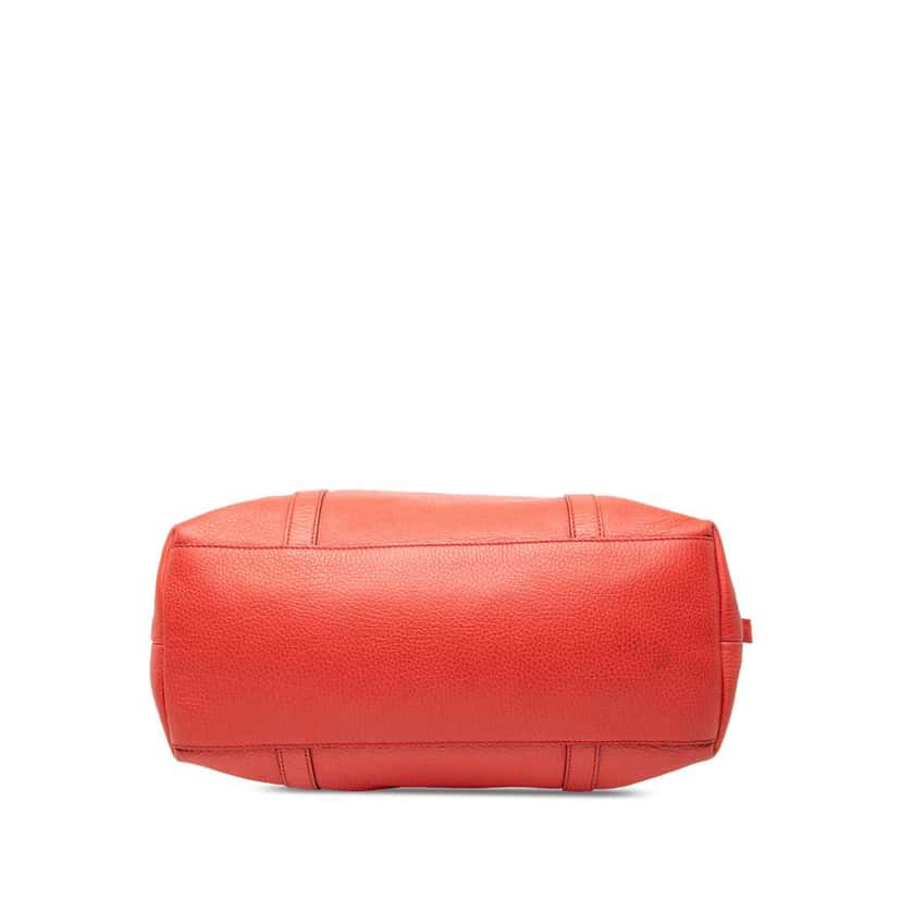 Gucci Large Leather GG Charm Dome Satchel Red Leather Very good condition - Inside View