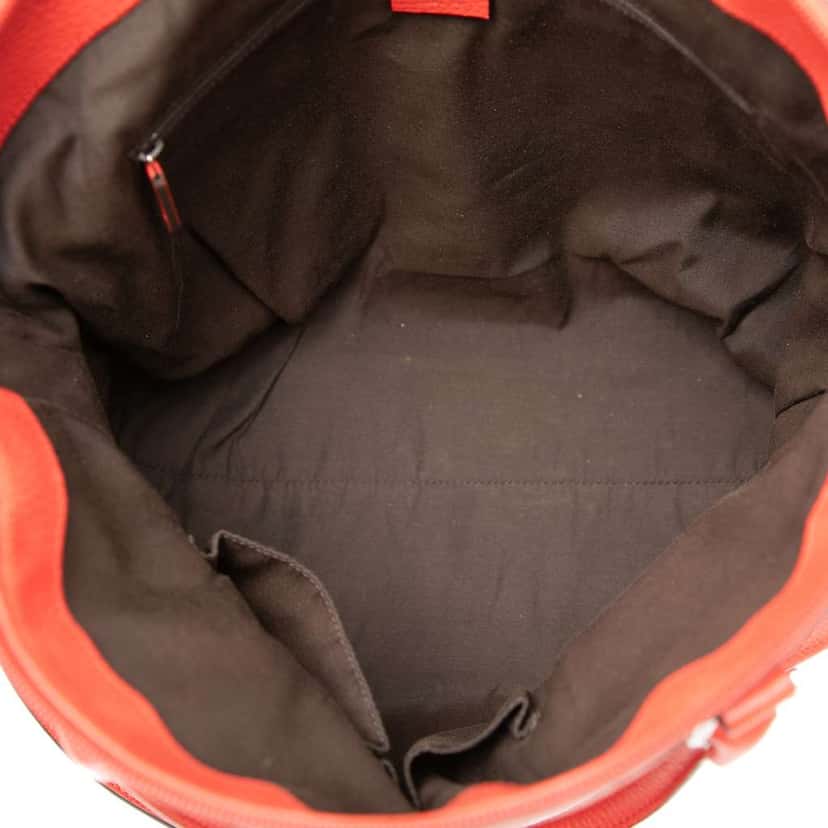 Gucci Large Leather GG Charm Dome Satchel Red Leather Very good condition - Model View