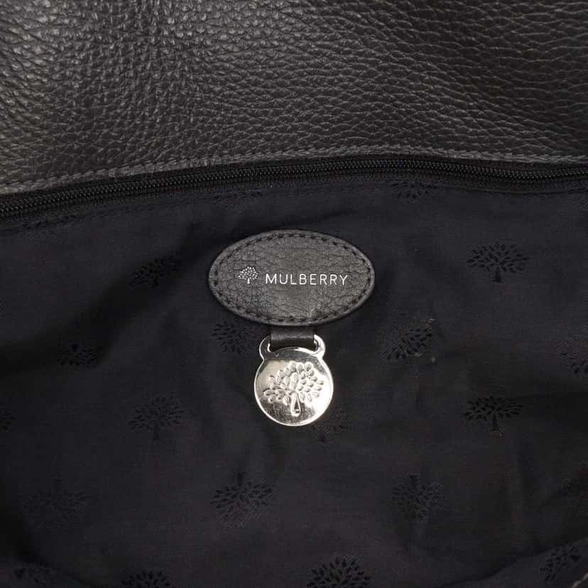 Mulberry Calfskin Bayswater Heritage Black Leather Fair condition - Box View