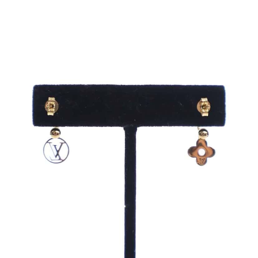 Louis Vuitton Gold Plated Blooming Earrings Gold Metal Good condition - Inside View
