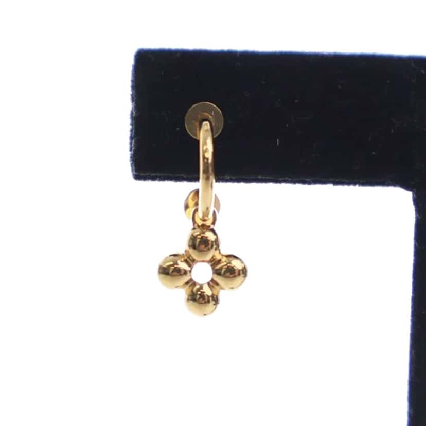 Louis Vuitton Gold Plated Blooming Earrings Gold Metal Good condition - Box View