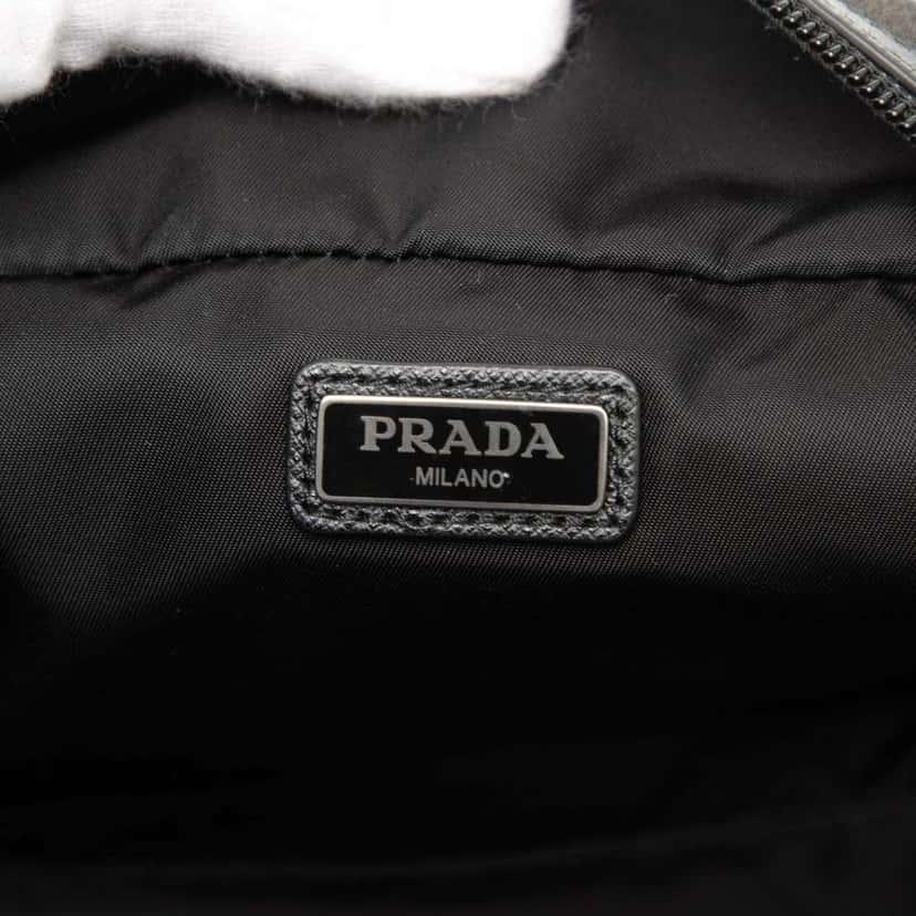 Prada Tessuto Camouflage Pouch Grey Good condition - Box View