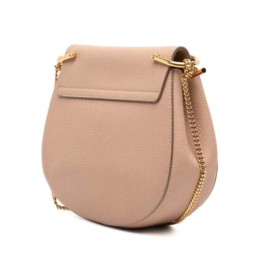 Chloé Small Leather Drew Crossbody Brown Leather Good condition - Back View