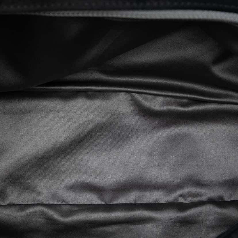 Chanel Extra Large CC Quilted Satin Single Flap Black Satin Very good condition - Model View