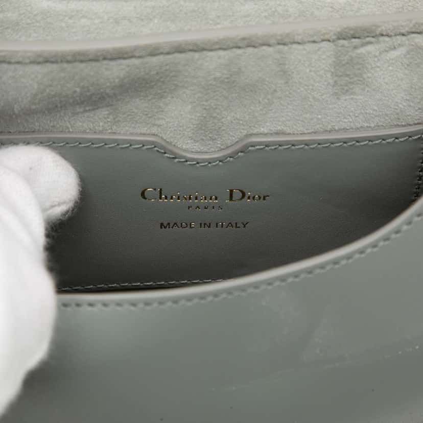 Dior Small Leather Bobby Crossbody Grey Leather Good condition - Box View
