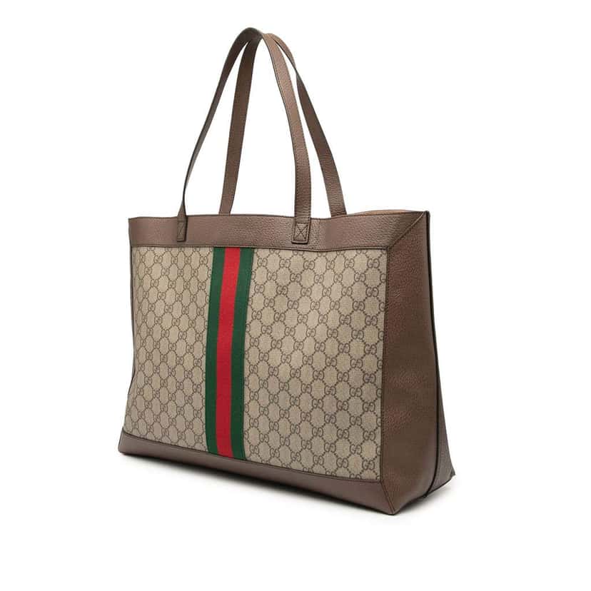 Gucci GG Supreme Ophidia Tote Brown Canvas Good condition - Back View