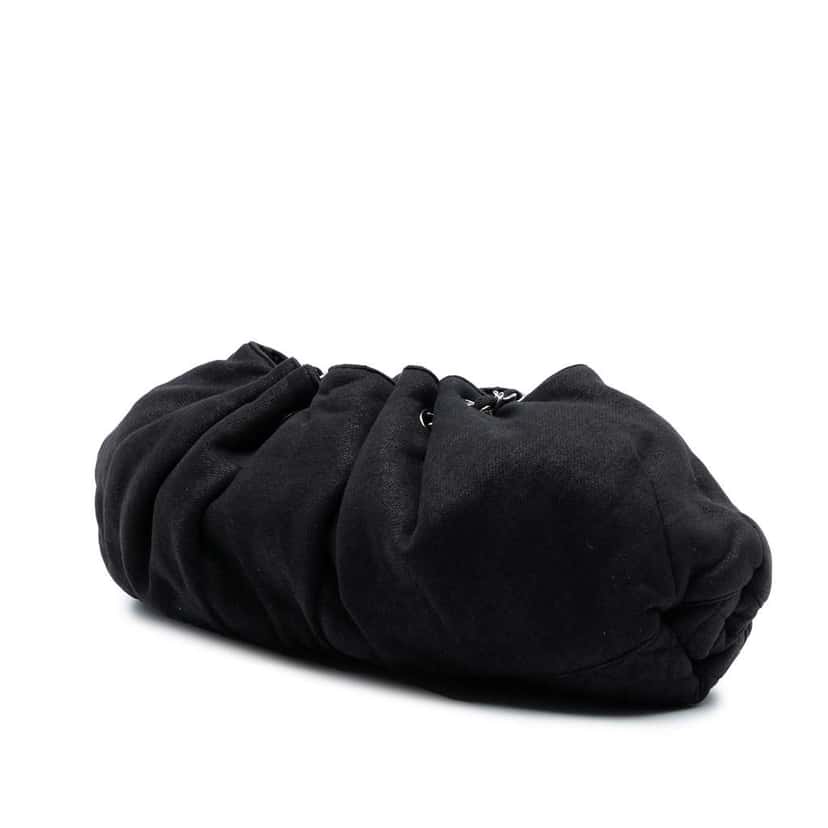 Chanel Jersey Melrose Cabas Black Cotton Very good condition - Back View