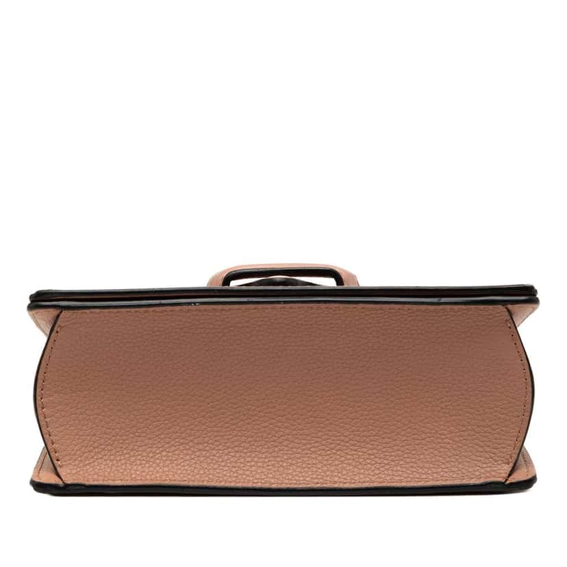 Loewe Mini Grained Calfskin Barcelona Crossbody Brown Leather Very good condition - Inside View