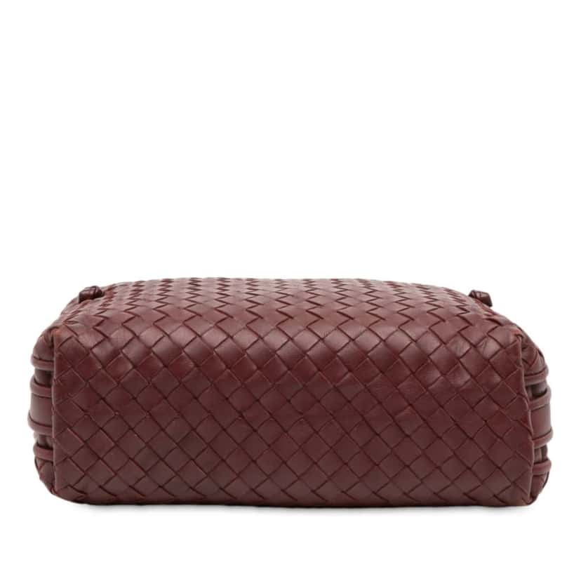 Bottega Veneta Nappa Intrecciato Nodini Double Zip Crossbody Red Leather Good condition - Inside View