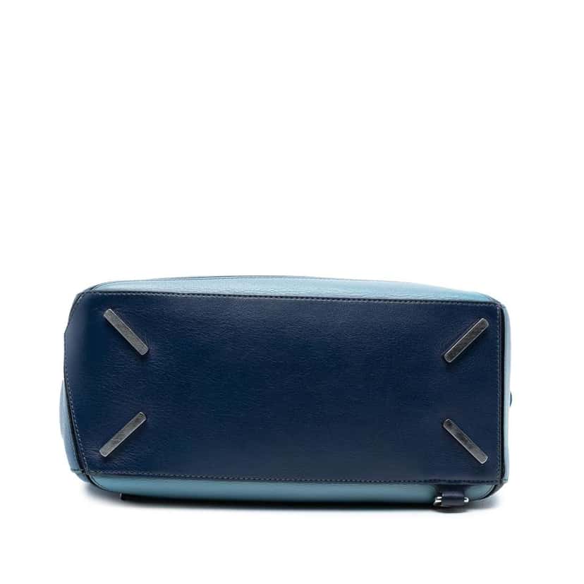 Loewe Medium Tricolor Calfskin Puzzle Satchel Blue Leather Good condition - Inside View