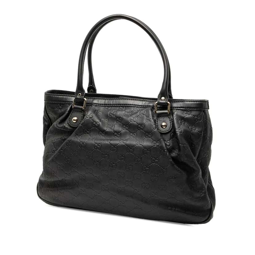 Gucci Guccissima Sukey Tote Black Leather Good condition - Back View