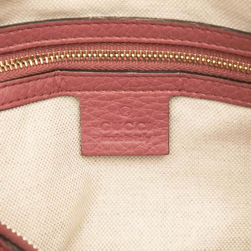 Gucci Medium Calfskin Web Joy Boston Bag Pink Leather Very good condition - Box View