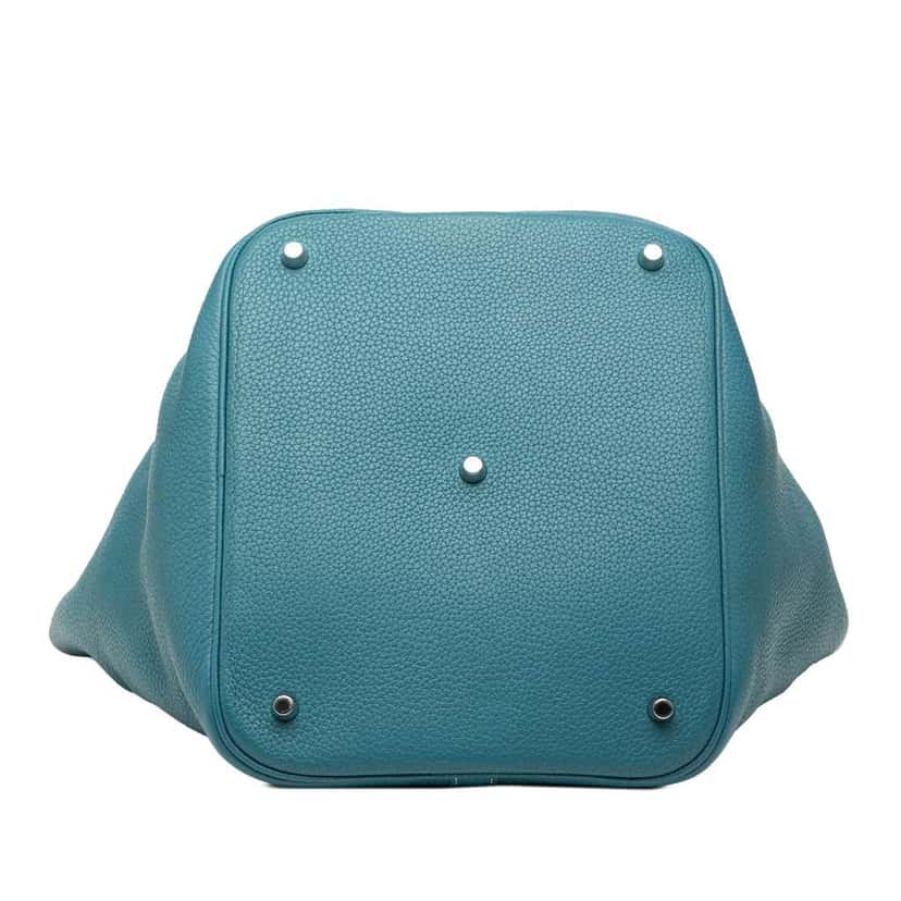 Hermès Clemence Picotin Lock 22 Blue Leather Good condition - Inside View