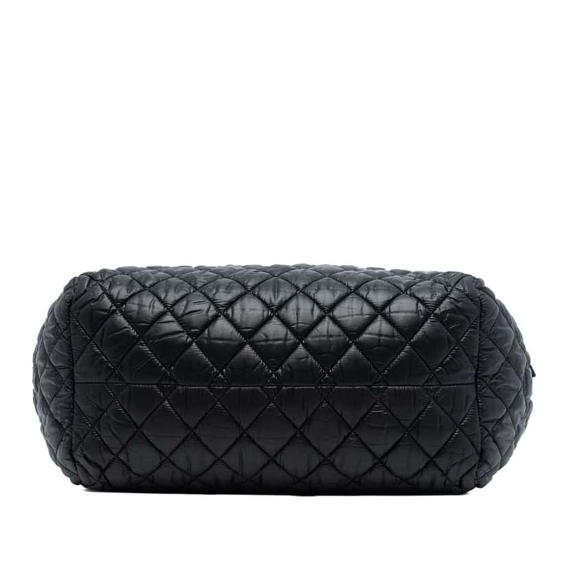Chanel Quilted Nylon Coco Cocoon Bowler Bag Black Very good condition - Inside View