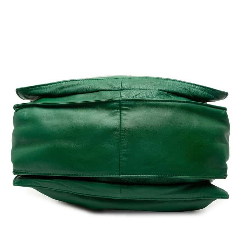 Loewe Bicolor Nappa Flamenco Tassel 30 Crossbody Green Leather Very good condition - Inside View