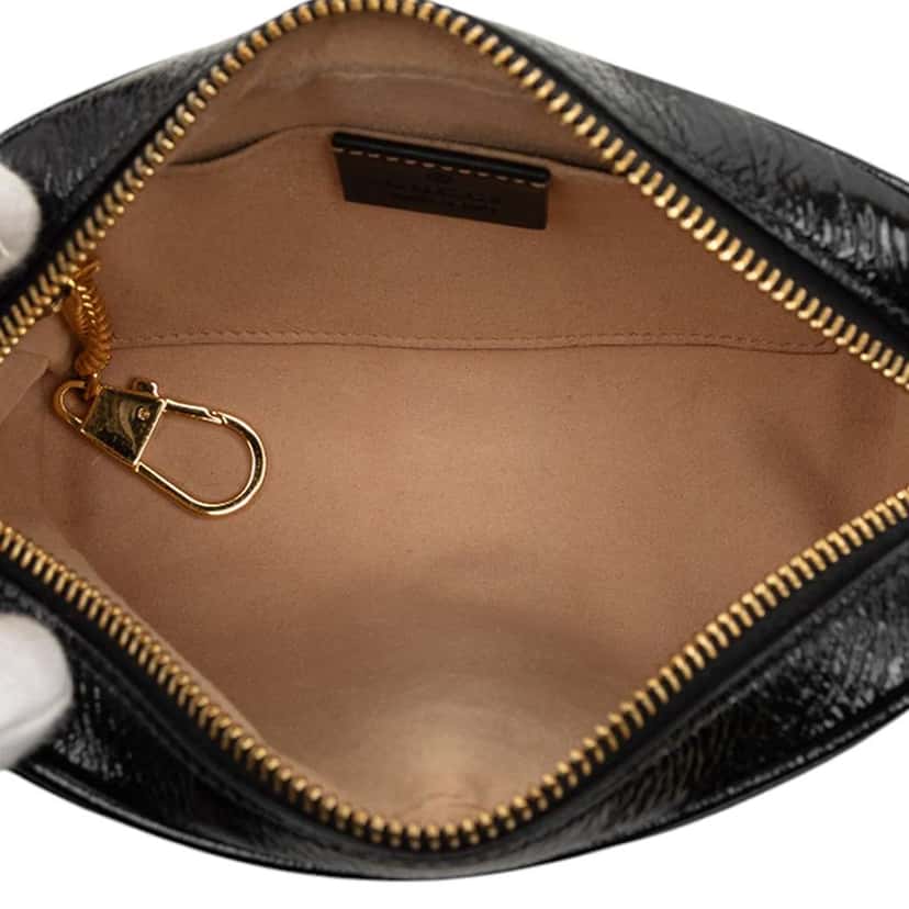 Gucci Mini Suede Ophidia Crossbody Black Leather Good condition - Model View