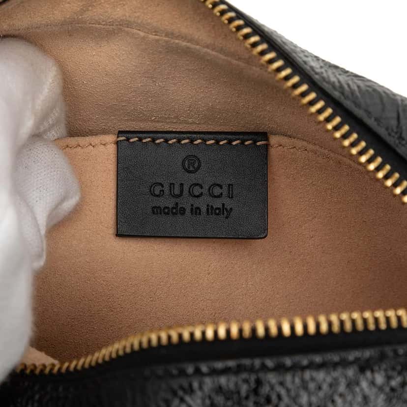 Gucci Mini Suede Ophidia Crossbody Black Leather Good condition - Box View